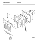 DOOR Diagram and Parts List for CRE3880GSSB  Crosley Range