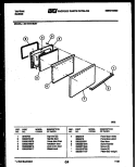 DOOR PARTS Diagram and Parts List for 32-1019-00-07  Tappan Range