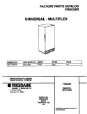 COVER Diagram and Parts List for MFU17M3GW0  Frigidaire Freezer