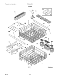 RACKS Diagram and Parts List for FDB2510LCC1  Frigidaire Dishwasher