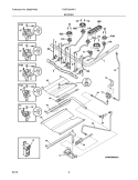 BURNER Diagram and Parts List for FGGF3054KFJ  Frigidaire Range