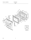 DOOR Diagram and Parts List for EW30EW55GS7  Electrolux Wall Oven