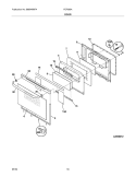 DOOR Diagram and Parts List for FEF365AQC  Frigidaire Range