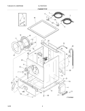 CABINET / TOP Diagram and Parts List for GLTF2070CS0  Frigidaire Washer