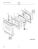 DOOR Diagram and Parts List for FFEF3015LWA  Frigidaire Range