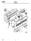 BACKGUARD Diagram and Parts List for FGF350BBWE  Frigidaire Range
