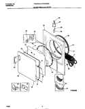 FRONT PANEL / LINT FILTER Diagram and Parts List for FDE546LBS2  Frigidaire Dryer