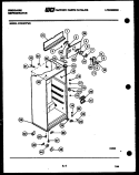 CABINET PARTS Diagram and Parts List for FPD19TFW0  Frigidaire Refrigerator