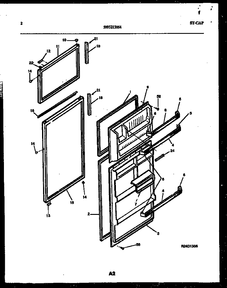 DOOR PARTS Diagram and Parts List for RT21F7DX3C  Gibson Refrigerator