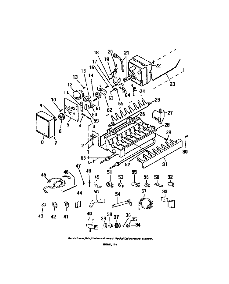 IK - 4 AUTOMATIC ICE MAKER Diagram and Parts List for FPCI21TCW0  Frigidaire Refrigerator