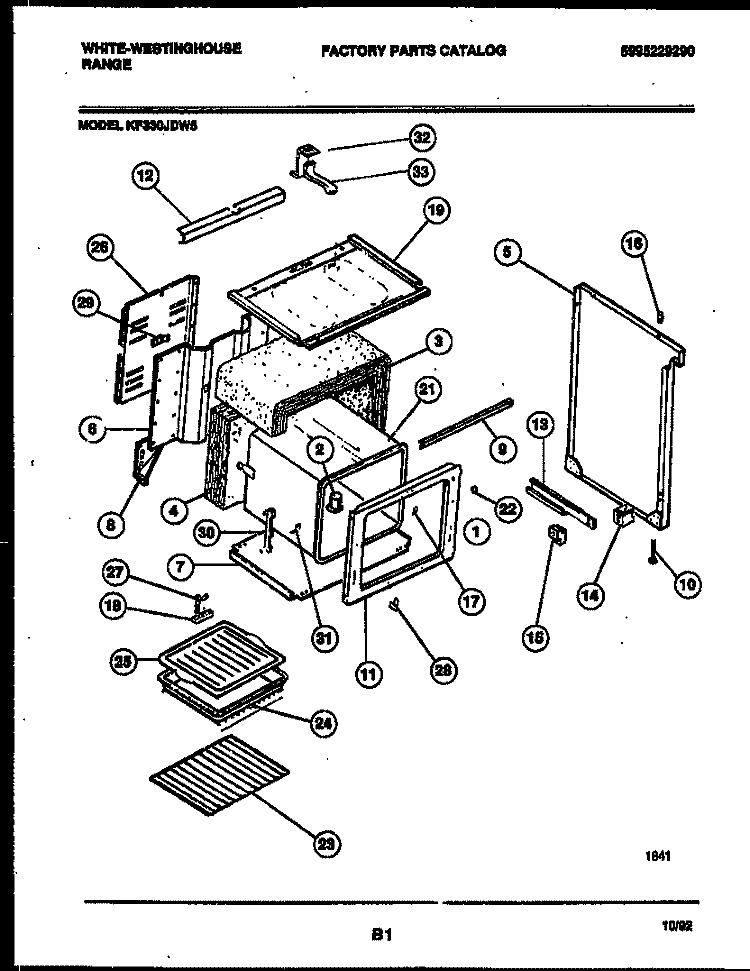 BODY PARTS Diagram and Parts List for KF330JDW5  Frigidaire Range