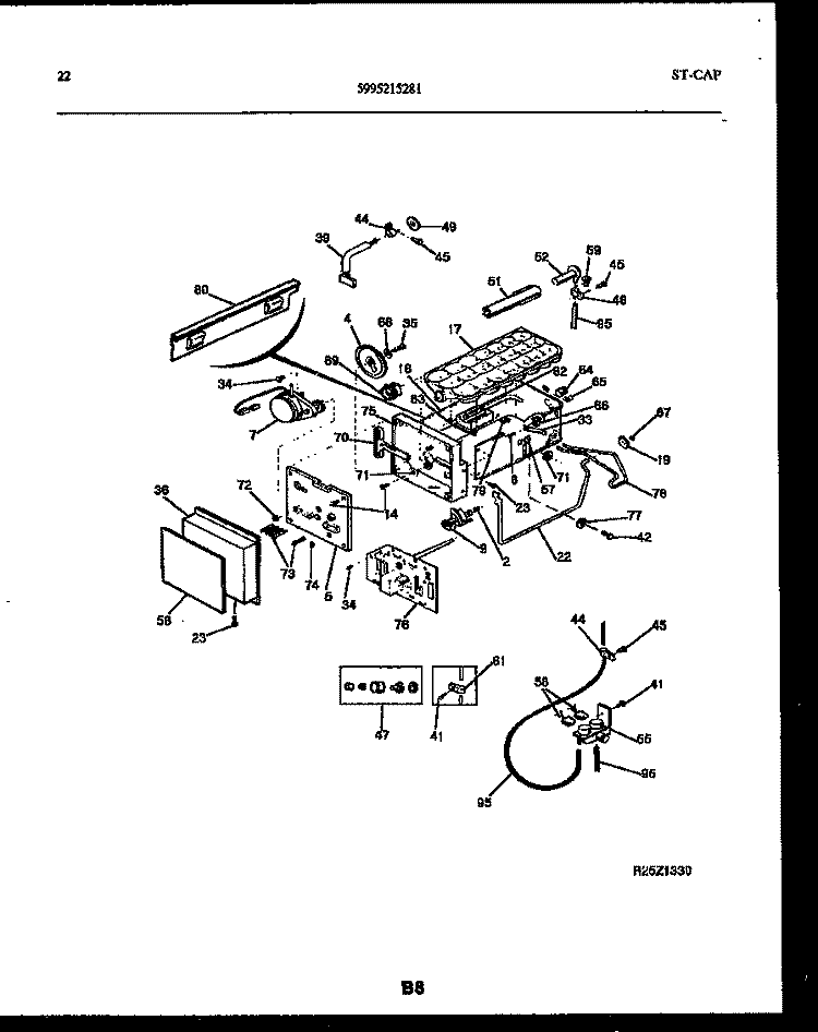 ICE MAKER AND INSTALLATION PARTS Diagram and Parts List for FPCEW24VWPW1  Frigidaire Refrigerator