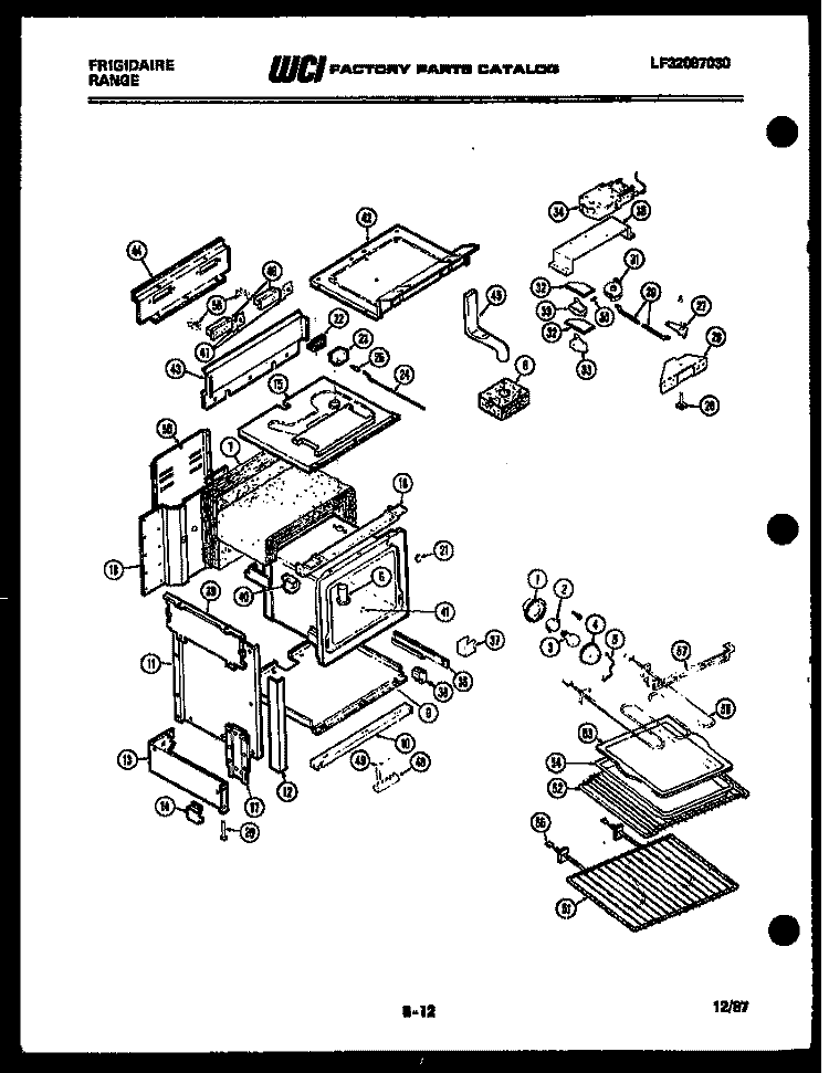 BODY PARTS Diagram and Parts List for REG438QME0  Frigidaire Range