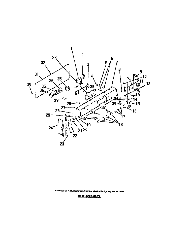 CONTROL PANEL, COOK - MASTER, SWITCHE Diagram and Parts List for REGS36BCW2  Frigidaire Wall Oven