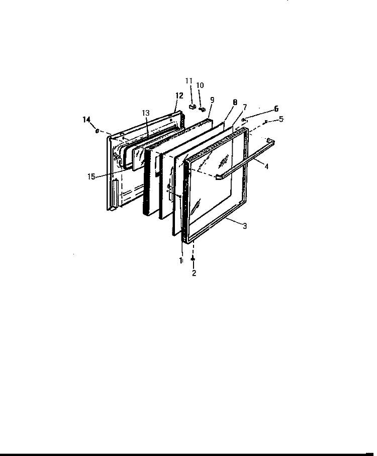 DOOR, GF770H Diagram and Parts List for GF710HXD0  Frigidaire Wall Oven