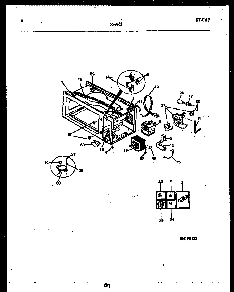 FUNCTIONAL PARTS Diagram and Parts List for 56-9802-10-01  Tappan Microwave