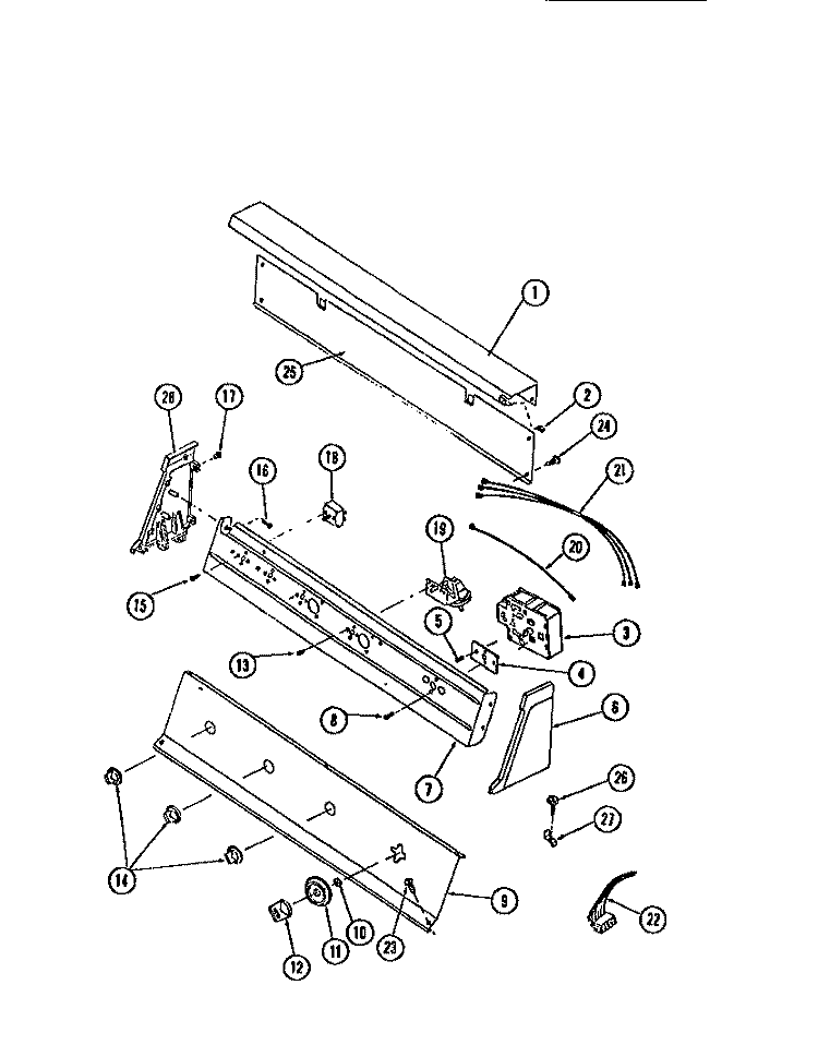 CONSOLE AND CONTROLS Diagram and Parts List for WA28D4WSFA  Gibson Washer