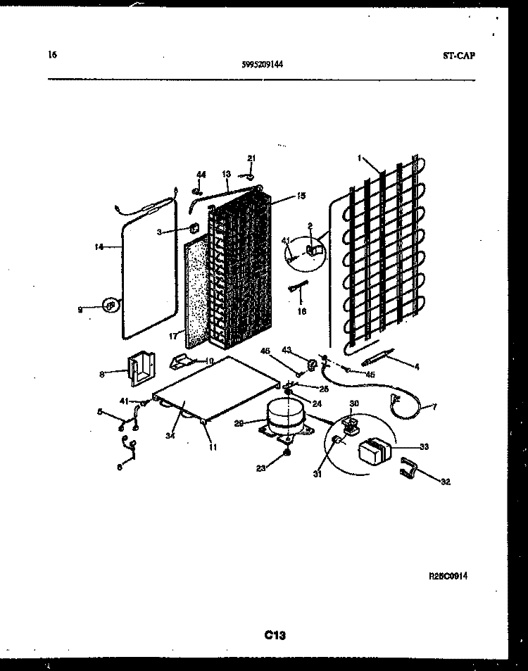 SYSTEM AND AUTOMATIC DEFROST PARTS Diagram and Parts List for RS22F8DX1B  Gibson Refrigerator