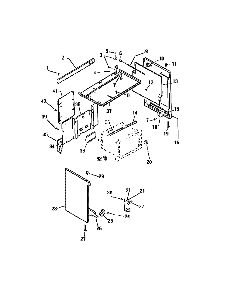 PANELS Diagram and Parts List for REP307CD3  Kelvinator Wall Oven
