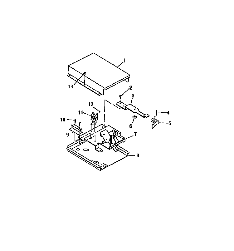 DOOR LATCH MECHANISM Diagram and Parts List for REM638ML8  Frigidaire Range