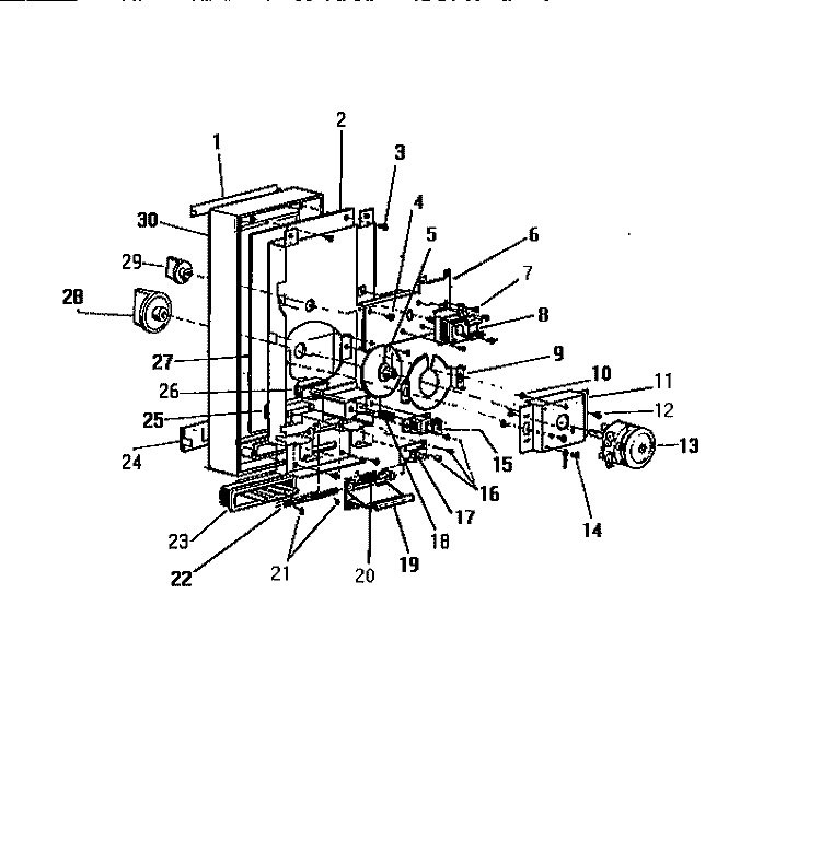 CONTROL PANEL Diagram and Parts List for KM550HXM  Frigidaire Microwave