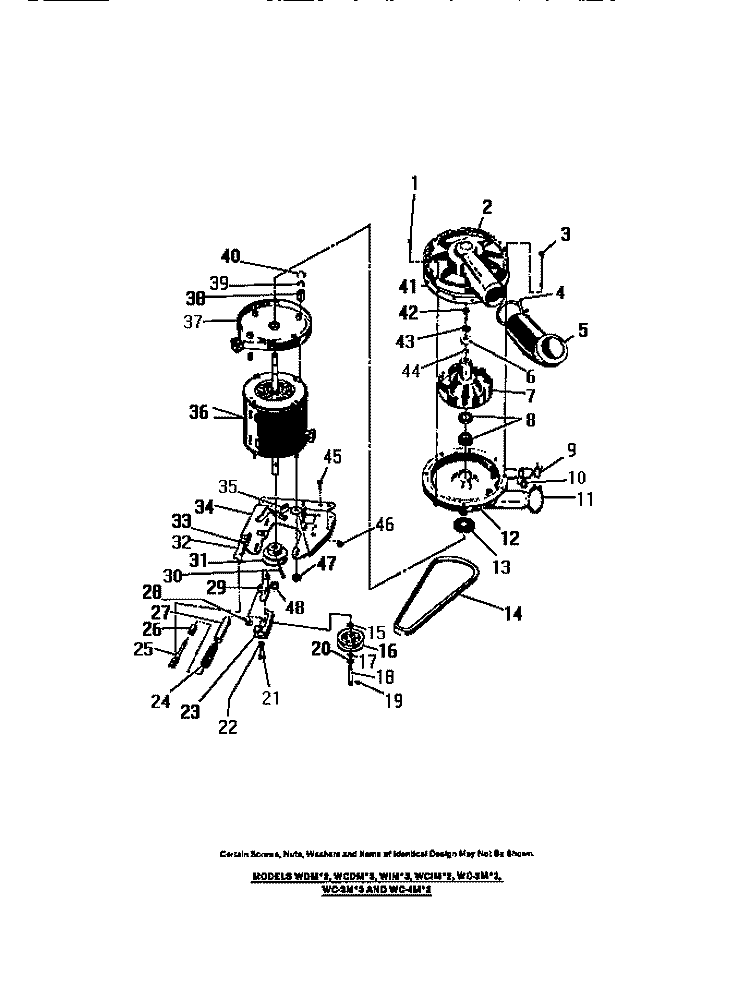 PUMP, MOTOR Diagram and Parts List for WC2ML2  Frigidaire Washer