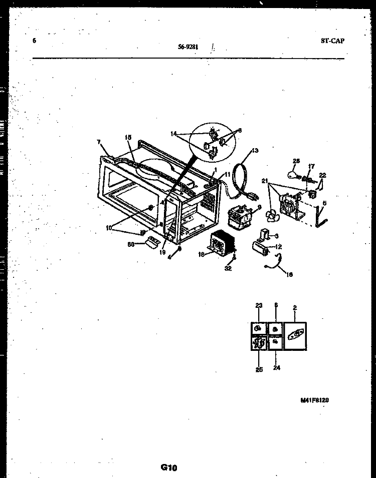 FUNCTIONAL PARTS Diagram and Parts List for 56-9281-10-02  Tappan Microwave