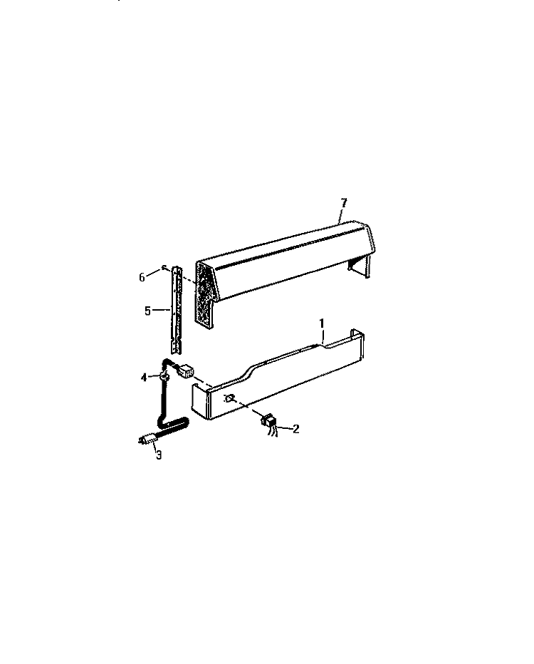 BACKGUARD Diagram and Parts List for GF600HXW1  Frigidaire Wall Oven