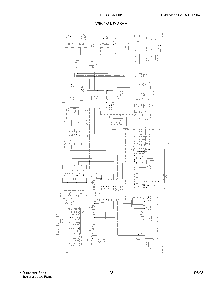 WIRING DIAGRAM Diagram and Parts List for PHS6KR5JSB1  Frigidaire Refrigerator