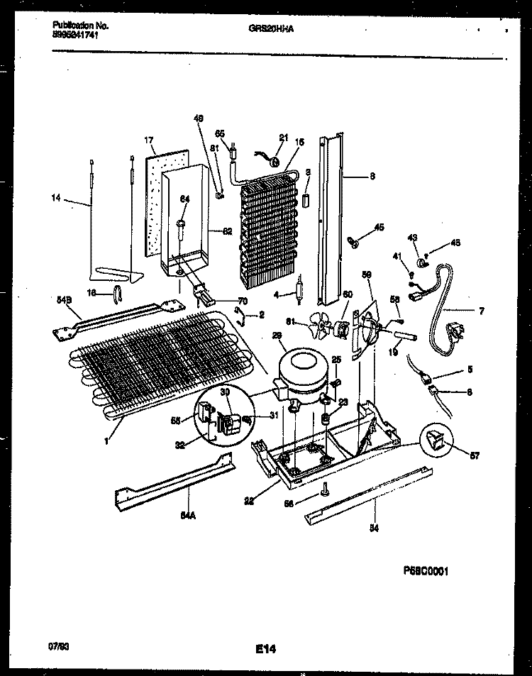 SYSTEM AND AUTOMATIC DEFROST PARTS Diagram and Parts List for GRS20HRAD0  Gibson Refrigerator
