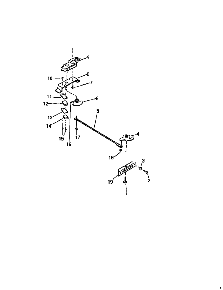 DOOR LATCH ASSEMBLY Diagram and Parts List for KF350GDF1  Frigidaire Range