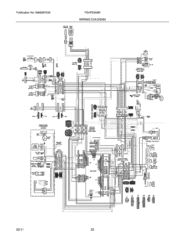 WIRING DIAGRAM PG 3 Diagram and Parts List for FGHF2369MP0  Frigidaire Refrigerator