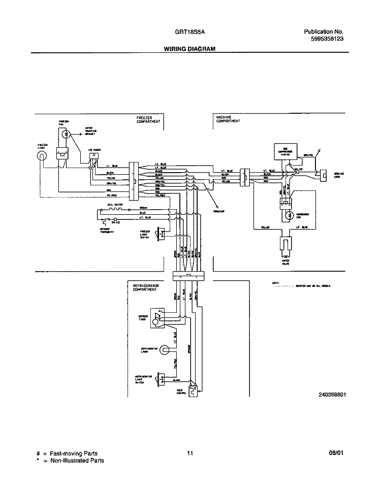 WIRING DIAGRAM Diagram and Parts List for GRT18S5AW2  Gibson Refrigerator