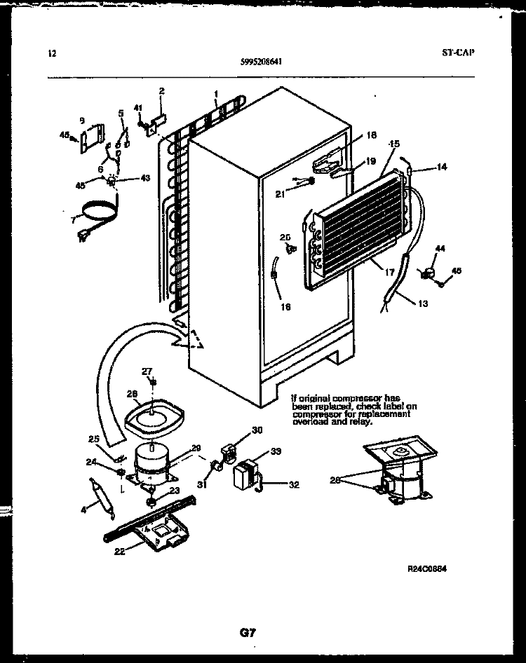 SYSTEM AND AUTOMATIC DEFROST PARTS Diagram and Parts List for ATN130WK1  Frigidaire Refrigerator