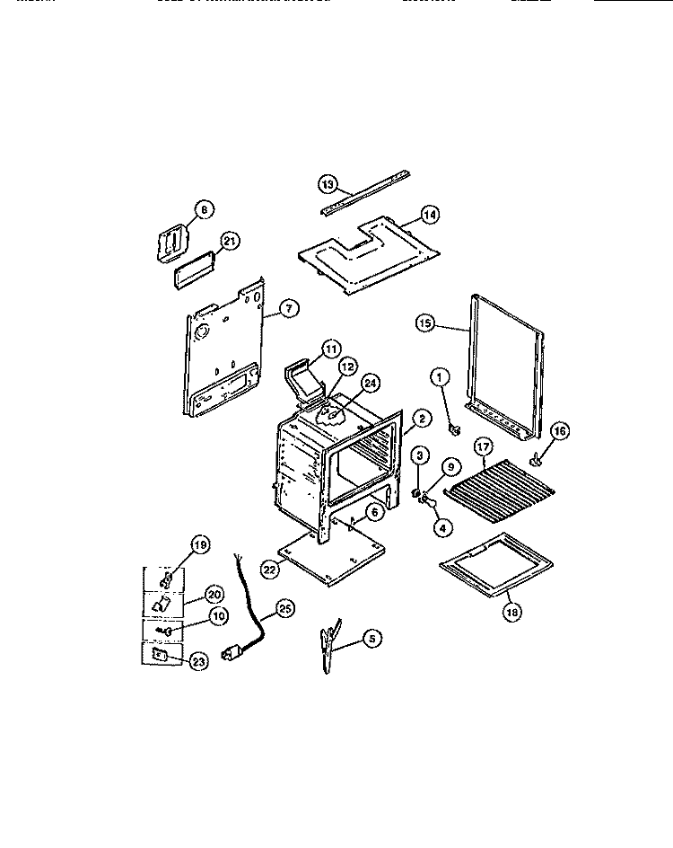 BODY Diagram and Parts List for CGC4M6DXE  Gibson Range