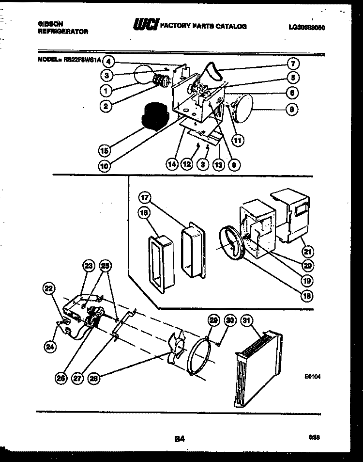 REFRIGERATOR CONTROL ASSEMBLY, DAMP Diagram and Parts List for RS22F8WS1A  Gibson Refrigerator