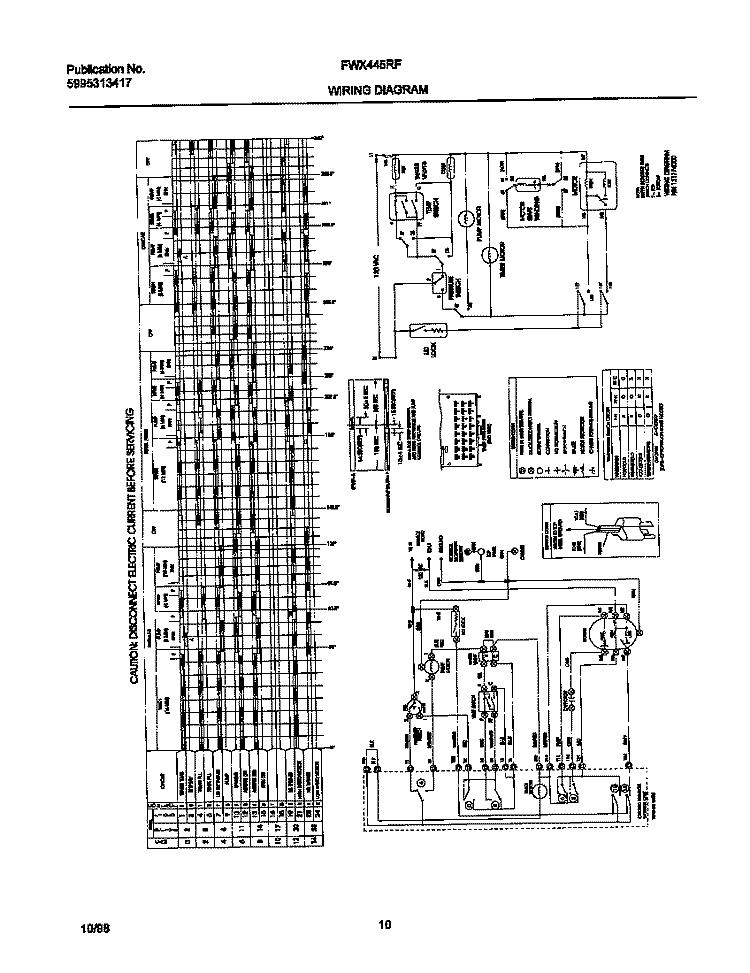 131774000 WIRING DIAGRAM Diagram and Parts List for FWX445RFS2  Frigidaire Washer