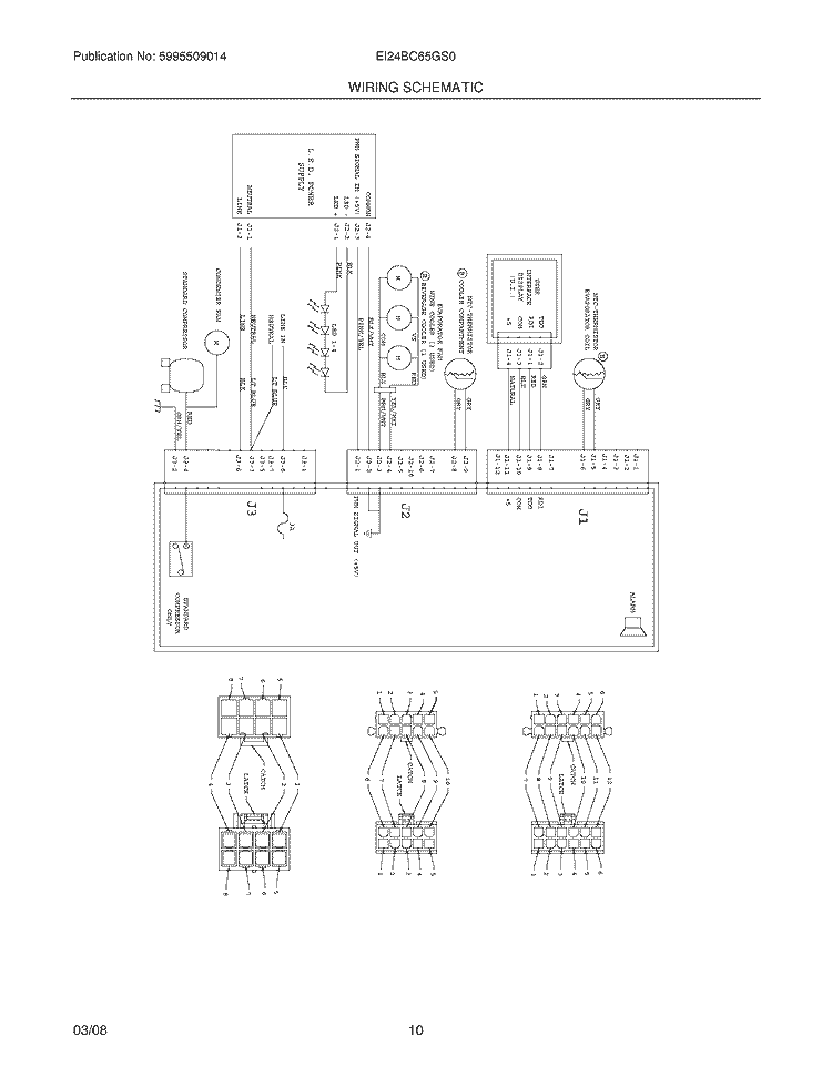 WIRING SCHEMATIC Diagram and Parts List for EI24BC65GS0  Electrolux Wine and Beverage Cooler