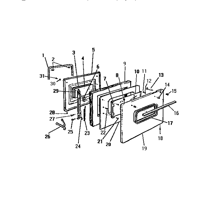 TOP, CONTROL PANEL Diagram and Parts List for KS220GDD1  Frigidaire Range