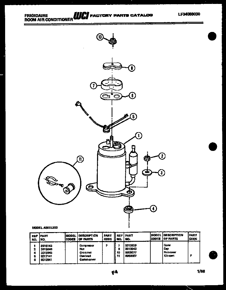 DRAWER PARTS Diagram and Parts List for CE303VP2D1  Frigidaire Range