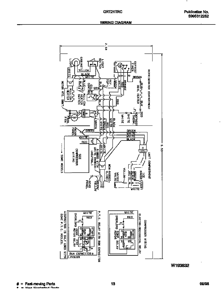 WIRING DIAGRAM Diagram and Parts List for GRT21TRCW0  Gibson Refrigerator