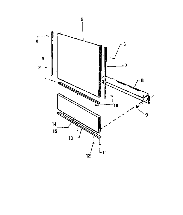 OUTER DOOR Diagram and Parts List for SU300EXR5  Frigidaire Dishwasher