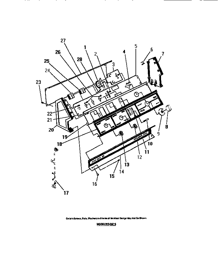 CONSOLE Diagram and Parts List for WC3ML3  Frigidaire Washer