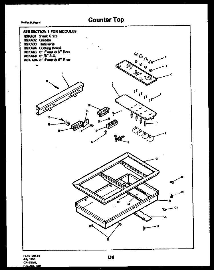 CABINET PARTS Diagram and Parts List for SSX130EM1F  Kelvinator Refrigerator