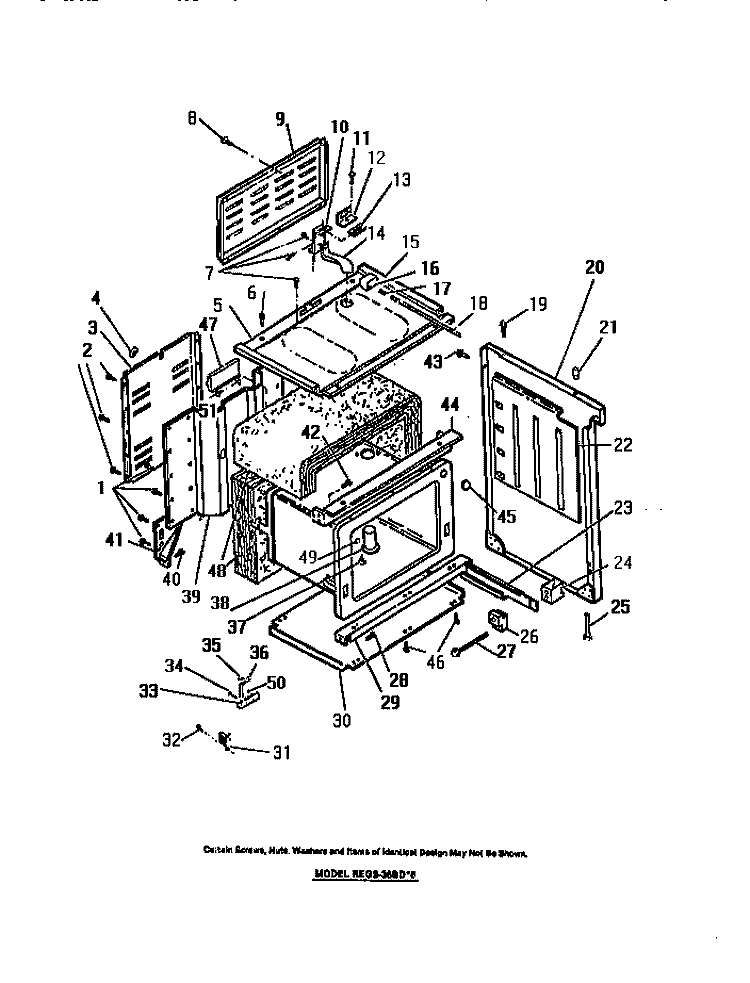 OVEN LINER, SIDE PANELS Diagram and Parts List for REGS38BDL0  Frigidaire Wall Oven
