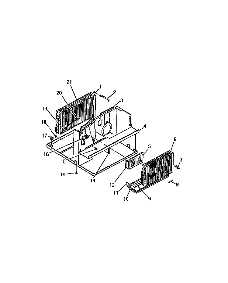 EVAPORATOR, CONDENSER (`B` CABINET Diagram and Parts List for A4LCC2  Frigidaire Air Conditioner