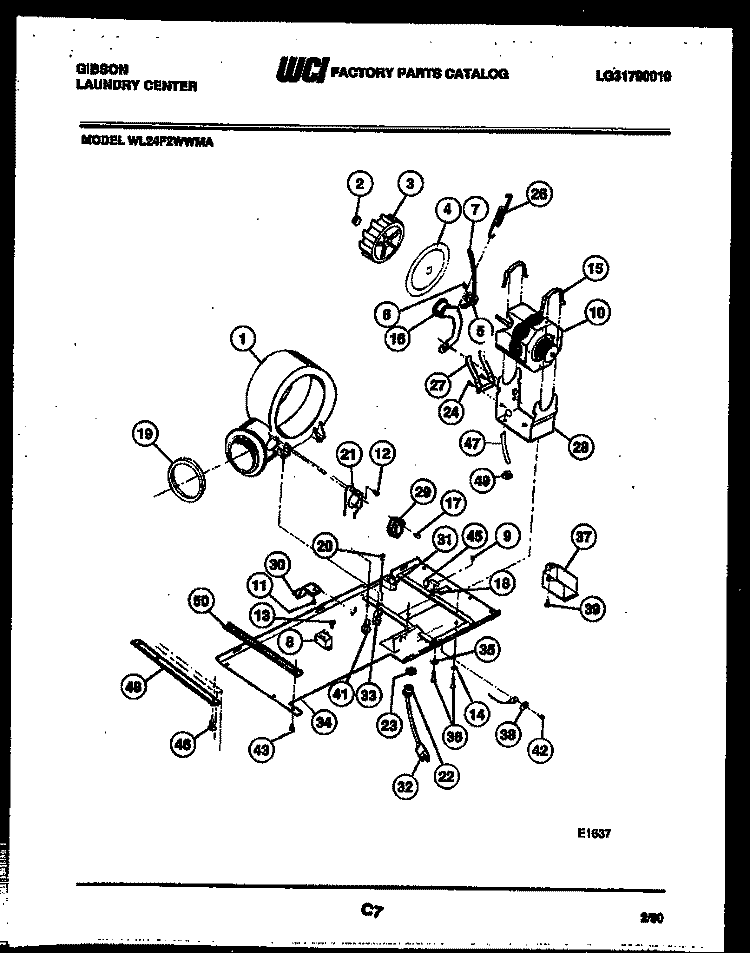 MOTOR, BLOWER AND IDLER ARM ASSEMBL Diagram and Parts List for WL24F2WWMA  Gibson Washer