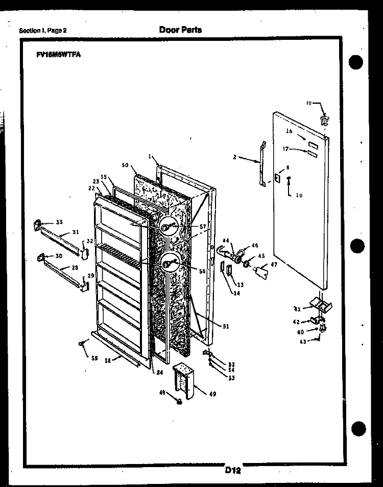 INNER TUB PARTS Diagram and Parts List for SC24C7WTLB  Gibson Dishwasher