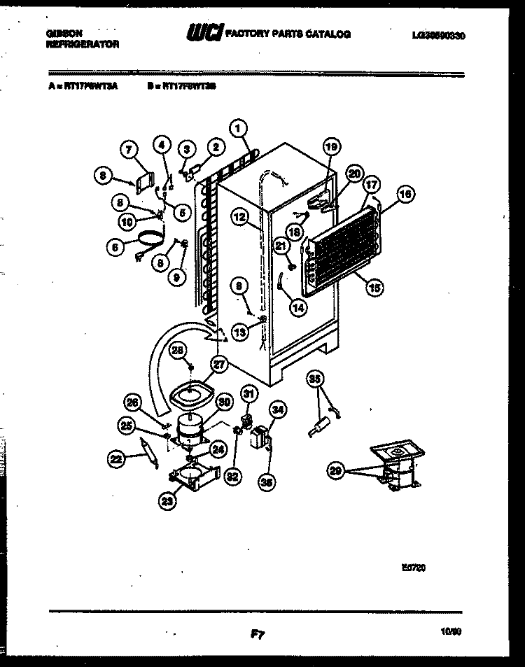 SYSTEM AND AUTOMATIC DEFROST PARTS Diagram and Parts List for RT17F8WT3A  Gibson Refrigerator