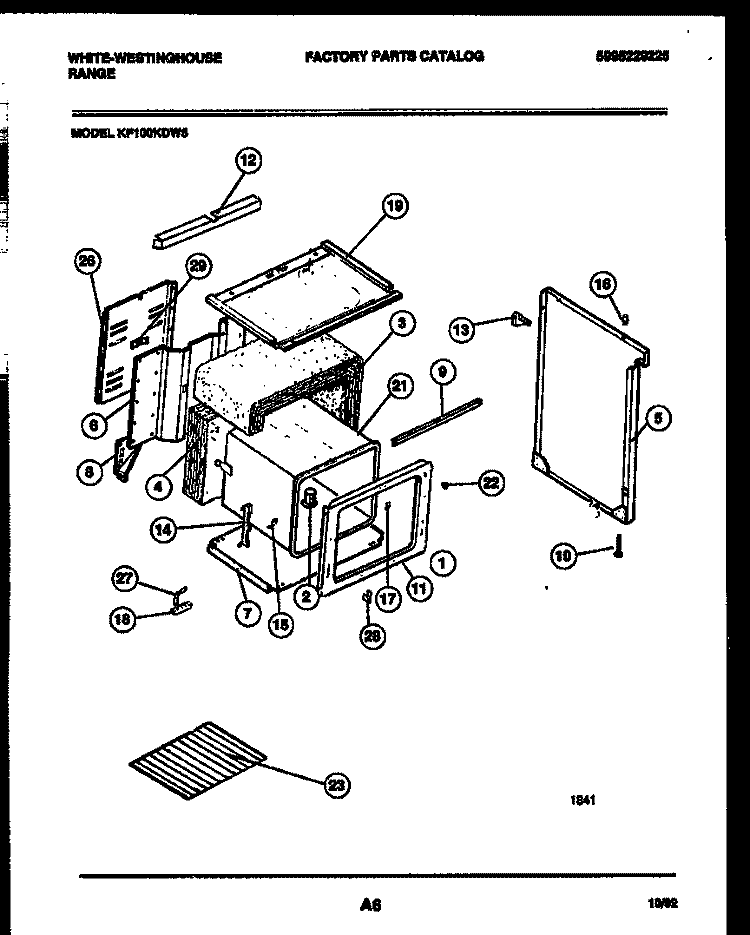 BODY PARTS Diagram and Parts List for KF100KDD5  Frigidaire Range